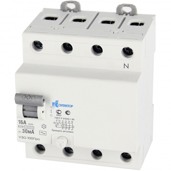 УЗО-100Про, 4P, 63A, Idn-300mA, тип AC УЗО-100Про, 4P, 63A, Idn-300mA, тип AC